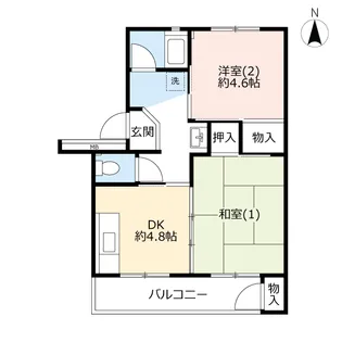 UR虹ヶ丘【4階】の間取り