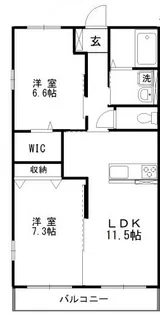 パティオ櫻【1階】の間取り