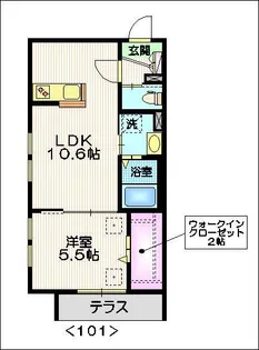 ソルメゾン赤羽【1階】の間取り