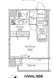 パークフラッツ芝浦【4階】の間取り