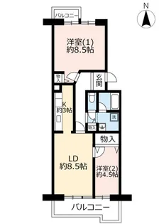 UR横尾【3階】の間取り