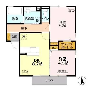 エルハーベン 内ケ島町【1階】の間取り