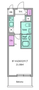 レジディア虎ノ門【7階】の間取り