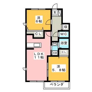 ルミエール【1階】の間取り