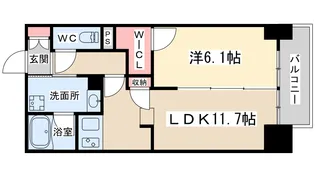 ブリリアント同心【9階】の間取り