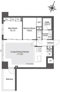 スタイリオ目黒大橋HILLSIDEの間取り
