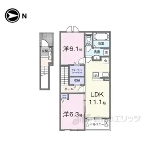 シルエーラセットA【2階】の間取り