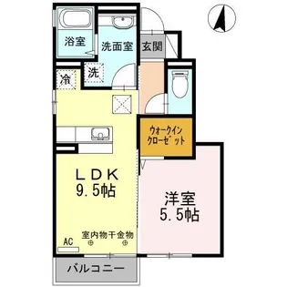 コトー星が丘 B【1階】の間取り