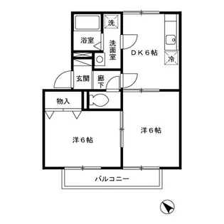 セジュール類家【2階】の間取り