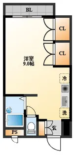 クーブス【5階】の間取り