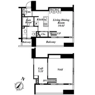 プレミアブラン代々木公園【7階】の間取り