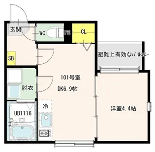 Seasons Terrace五反野【1階】の間取り