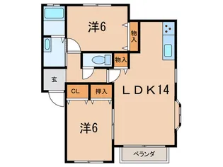 ピュアハイツIIA【2階】の間取り