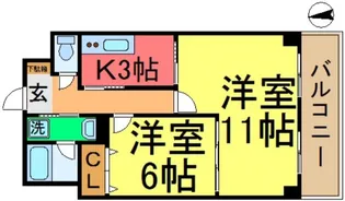 ランドスケイプアーバンストリート【2階】の間取り