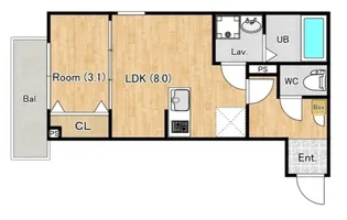 ジーメゾン狭山水野テラス【3階】の間取り
