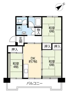 UR箱崎三丁目【5階】の間取り