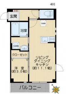 瑞雪館【4階】の間取り