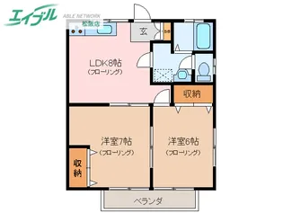 ブレッシングビューティー A【2階】の間取り