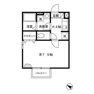 グリシーヌ上高田【2階】の間取り