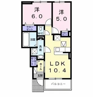 ベルマタン【1階】の間取り