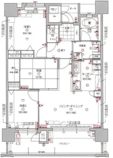 ブライトパーク・サンリヤン地行【3階】の間取り