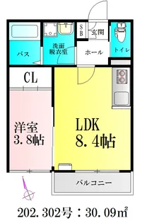 BAU北仙台【2階】の間取り