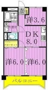 サンハイツ鈴木【3階】の間取り
