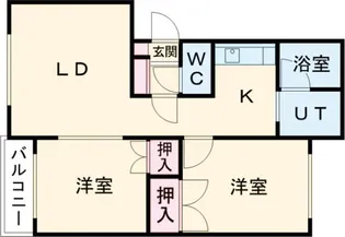コーポ花園B棟【1階】の間取り