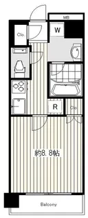 クロスエアタワー【5階】の間取り