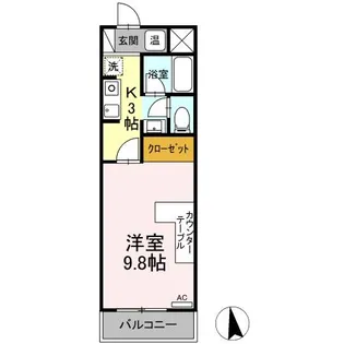 クレセントハウス・七瀬【1階】の間取り
