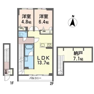 ザ グローヴ赤堤【2階】の間取り