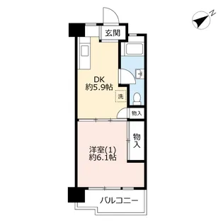 UR南永田【10階】の間取り