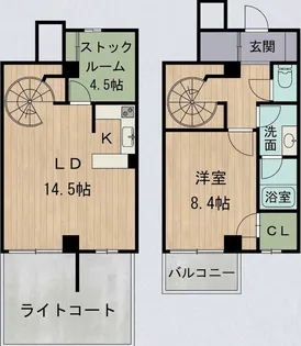 フォンテーヌ駒沢【2階】の間取り