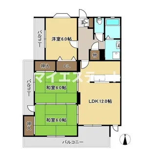 サンヒルズII【2階】の間取り