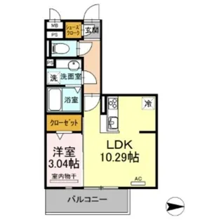 サンライフ黄金【3階】の間取り