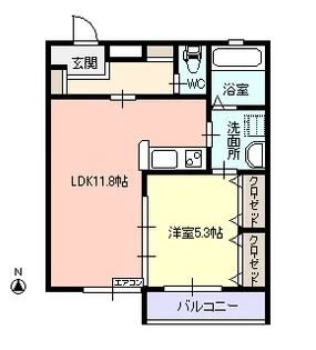 ブリリアンコートM WEST【1階】の間取り