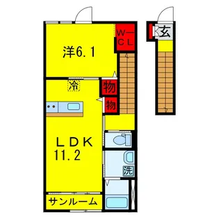 オーシャンI・II【2階】の間取り