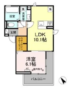 ヒルズ飯田【2階】の間取り