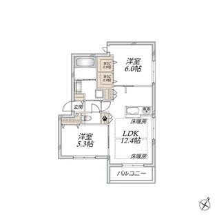 FLOWER FIELDS KASHIWA【2階】の間取り
