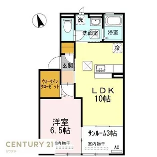 グランメール西岐波【2階】の間取り