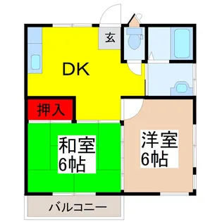 ラフォーレナミキ II【2階】の間取り
