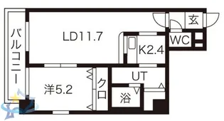 サンコート南4条【4階】の間取り