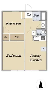 天神ハイツ【1階】の間取り