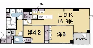 グランドメゾン京都御池通【10階】の間取り