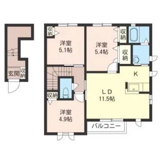 エスポワールB【2階】の間取り