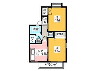 フランドール【2階】の間取り