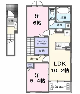 シュライン ウエスト【2階】の間取り