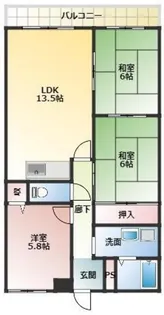 ベルコート初芝【2階】の間取り