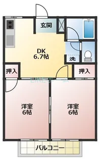 シティハイツ辰和【2階】の間取り