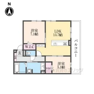 GRAMM桃山筑前【2階】の間取り